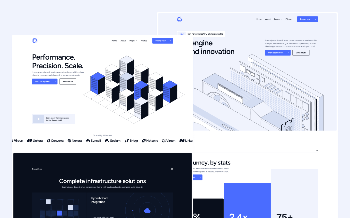 Cloud Computing Network Webflow Template