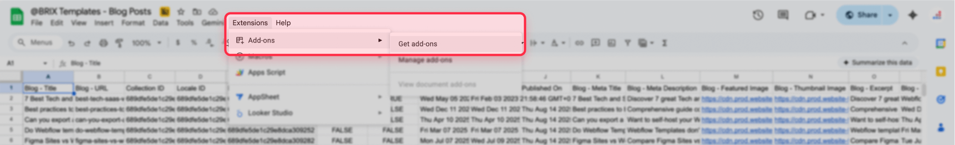 How To Use The Make Extension In Google Sheets To Detect Changes For Webflow