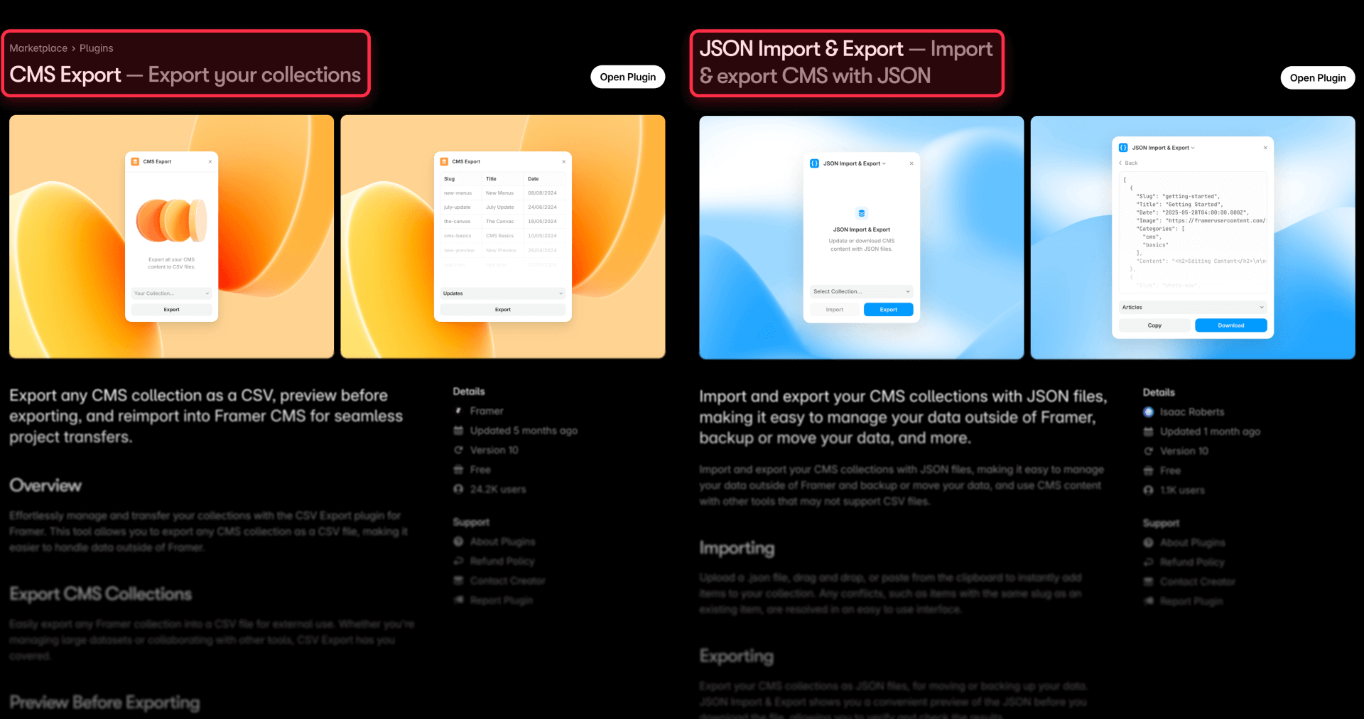 How To Back Up Framer CMS With The CSV Export Plugin