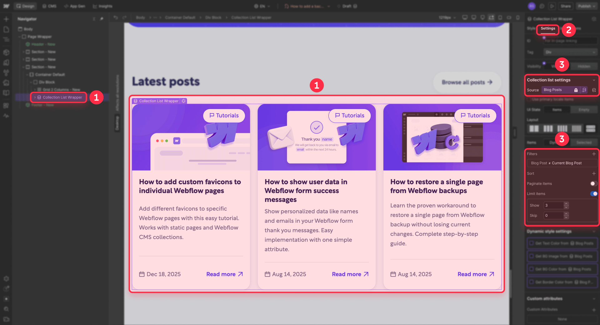 How To Add Related Items In Webflow Templates Using Collection Lists