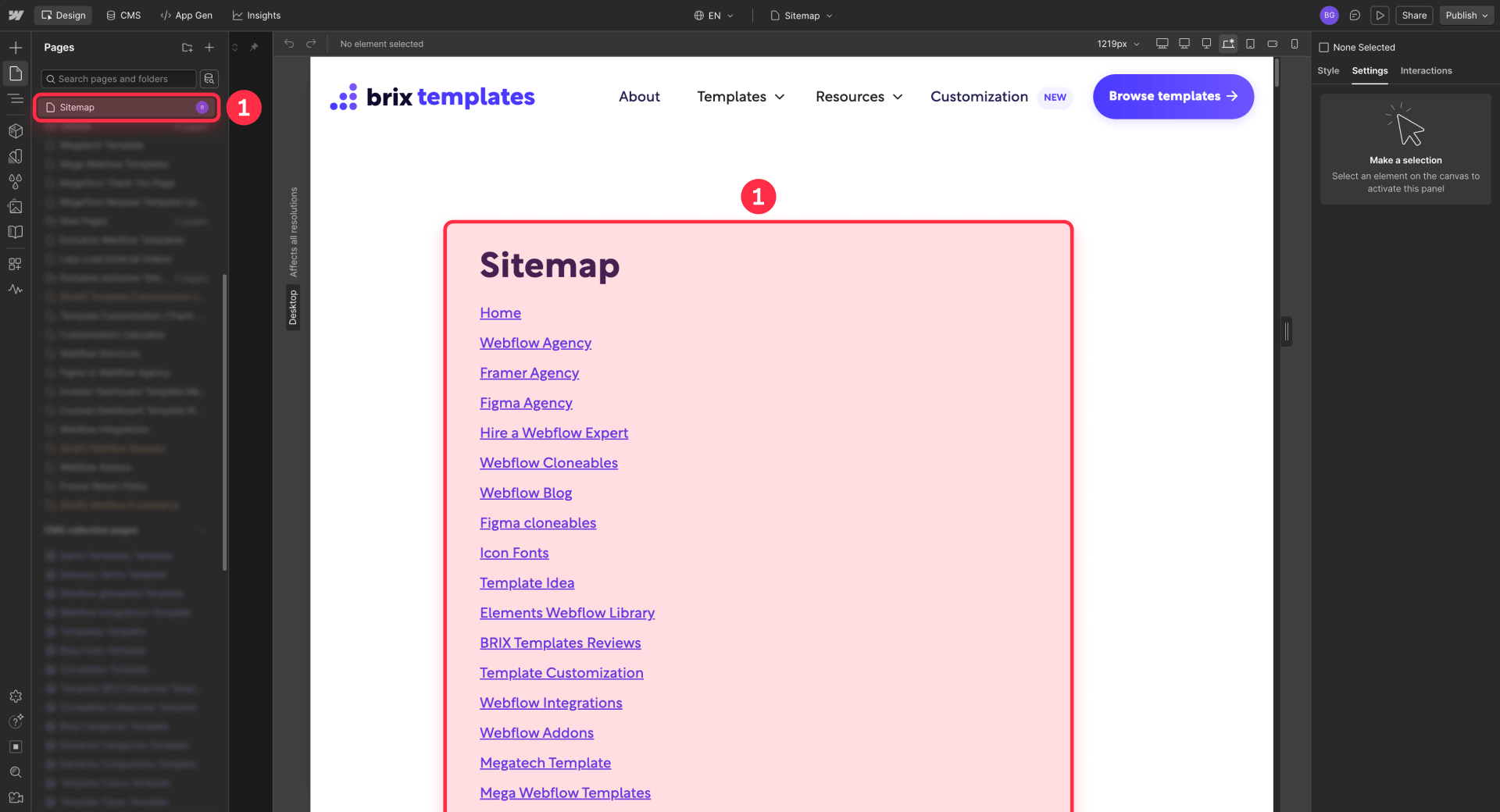 How To Create An HTML Sitemap Page In Webflow For pSEO