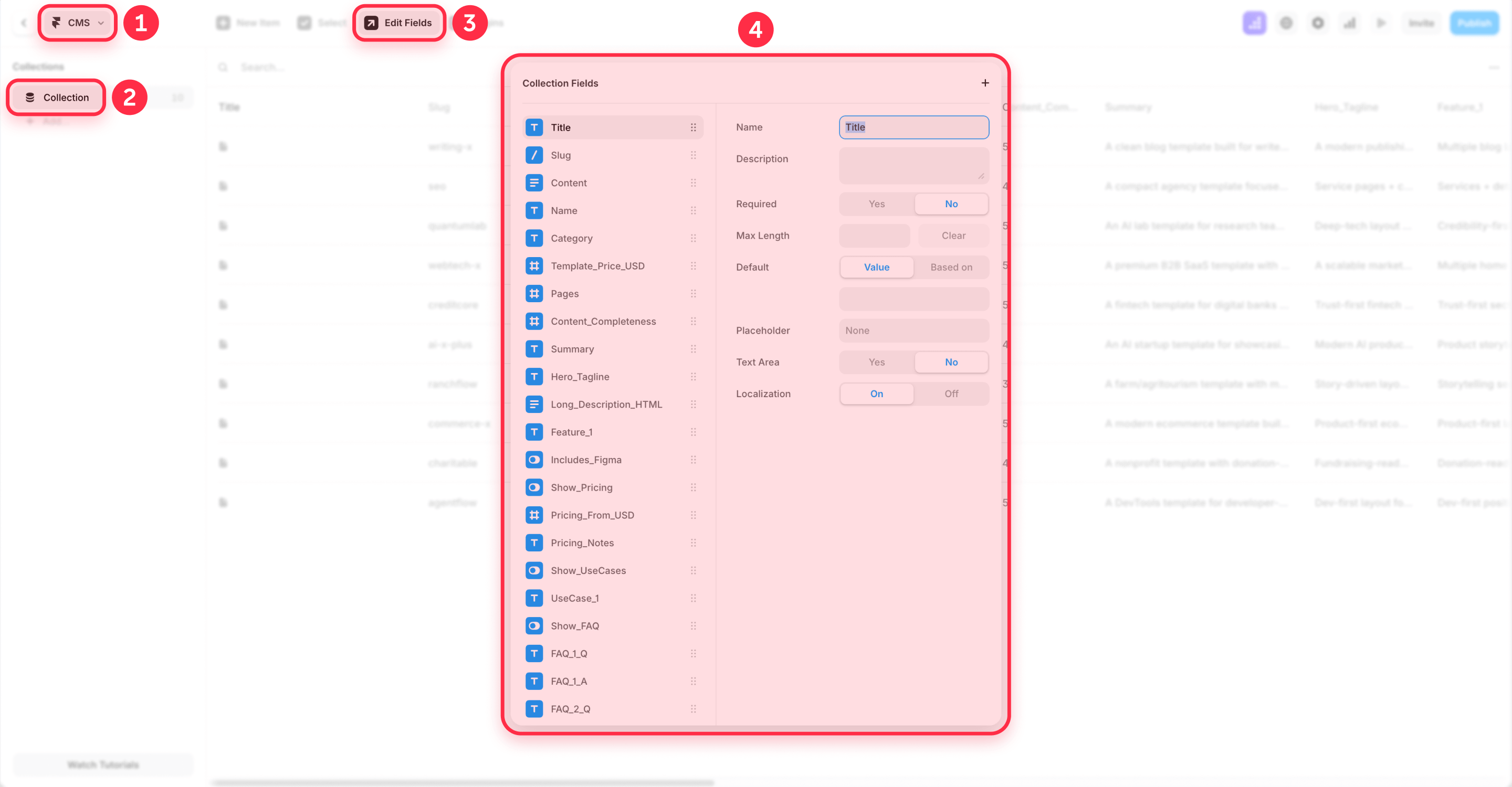 How To Configure The Collection Fields In Framer CMS