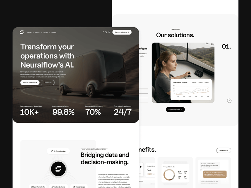 Dark Mode Dashboard Webflow Template - Dashdark X | BRIX Templates