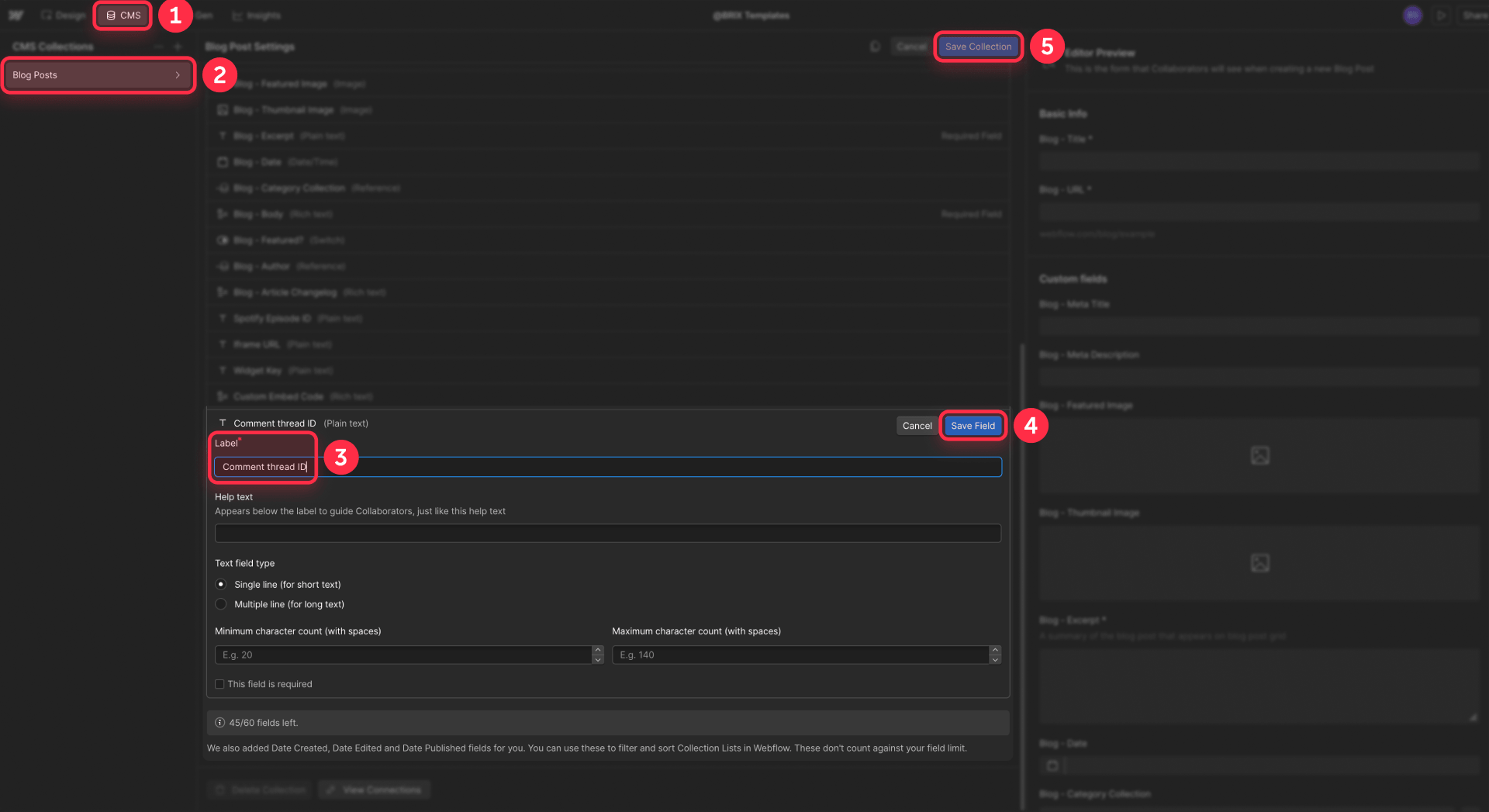 How To Save A Stable Thread ID In Webflow CMS For Each Blog Post