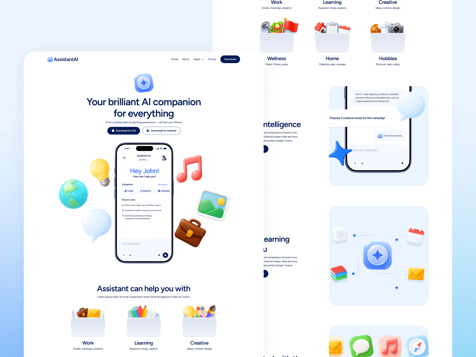 AI Assistant Webflow Template