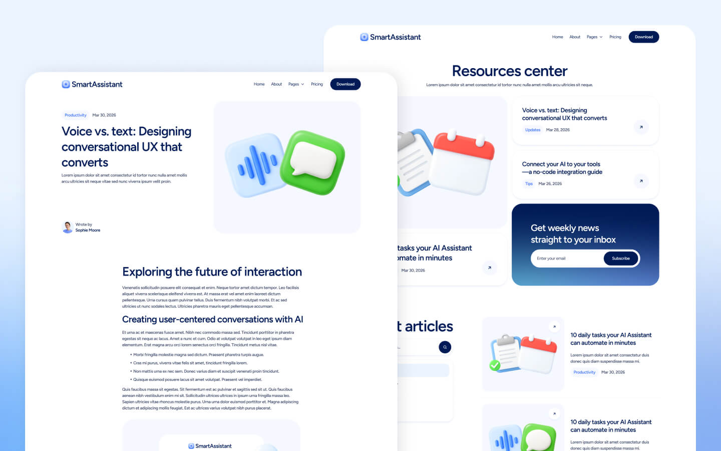 AI Assistant Application Webflow Template