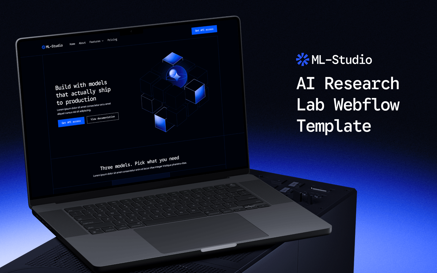 AI Research Lab Webflow Template