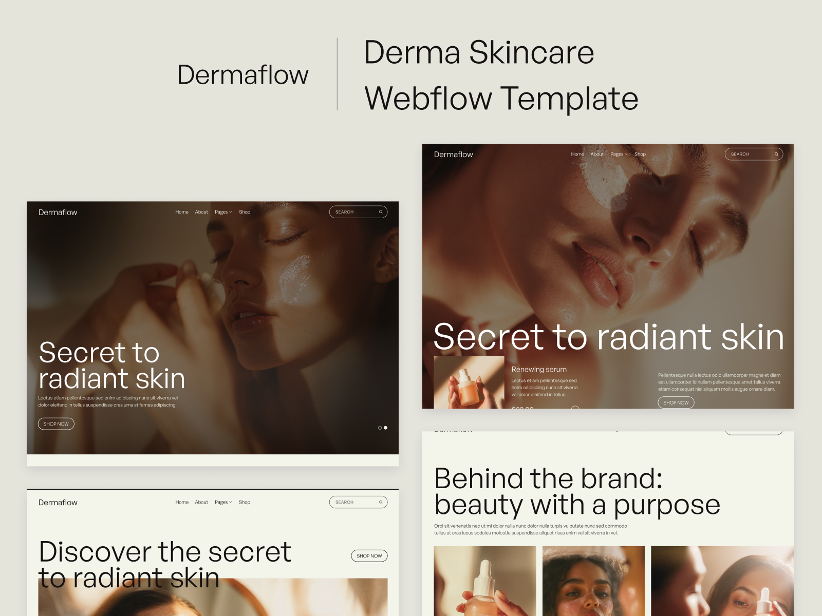Skincare Webflow Template