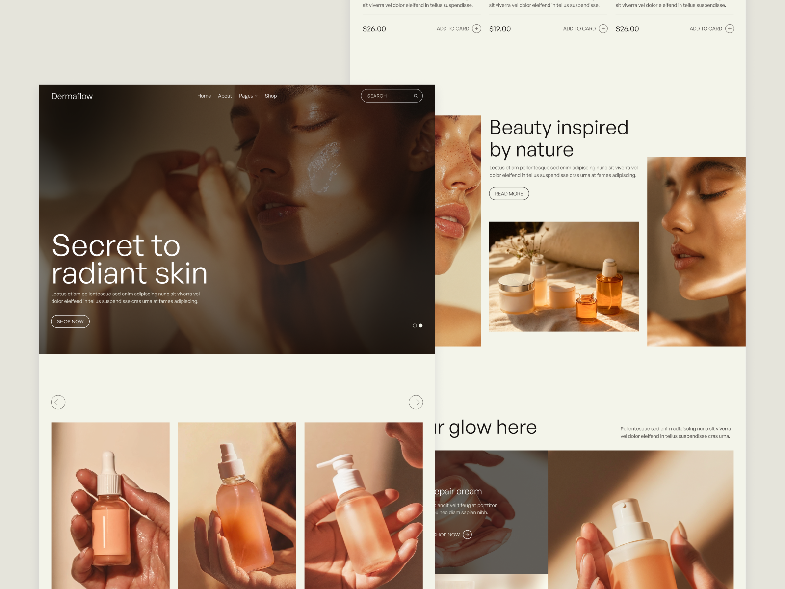 Skincare Cosmetics Webflow Template