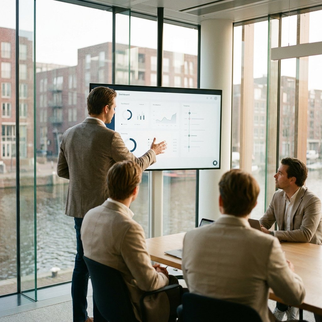 Maak investor pitch visuals die complexe proposities snel duidelijk maken. Ontdek wat sterke visuals doen, waar investeerders op letten en hoe animatie en visualisatie uw pitch ondersteunen.