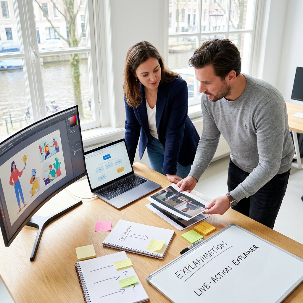 Explanimation en explainer video worden vaak verward. Lees het verschil, wanneer je welke term gebruikt en welke videovorm het beste past.