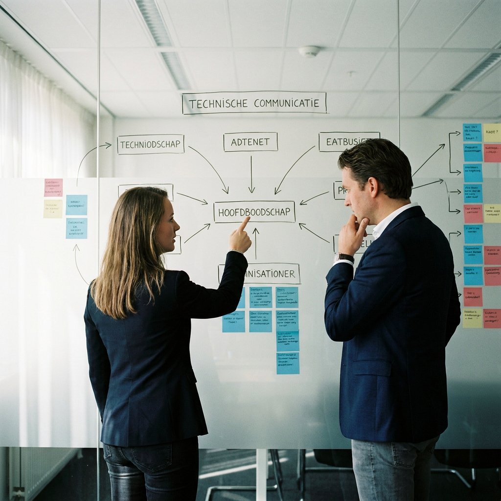 Leer hoe boodschapshiërarchie werkt in technische communicatie, met de 4 boodschaplagen, ruis, een praktijkvoorbeeld en heldere toepassingstips.