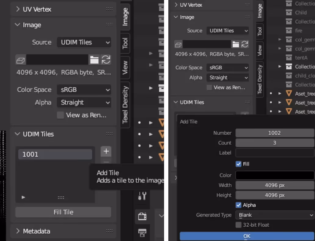 Setting UDIMs in Blender: Step-by-step