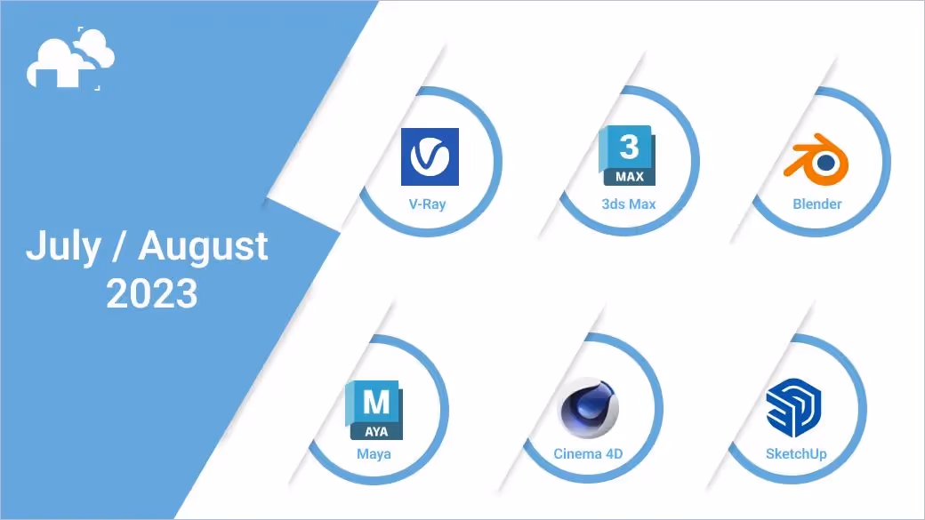 Render farm software updates roundup July - August 2023