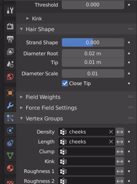  assign our group to the density field in the vertex weight tab
