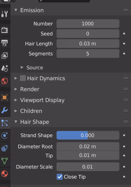 adjust the diameter the length and starting number