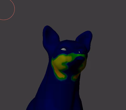beginning with the fur on the cheeks