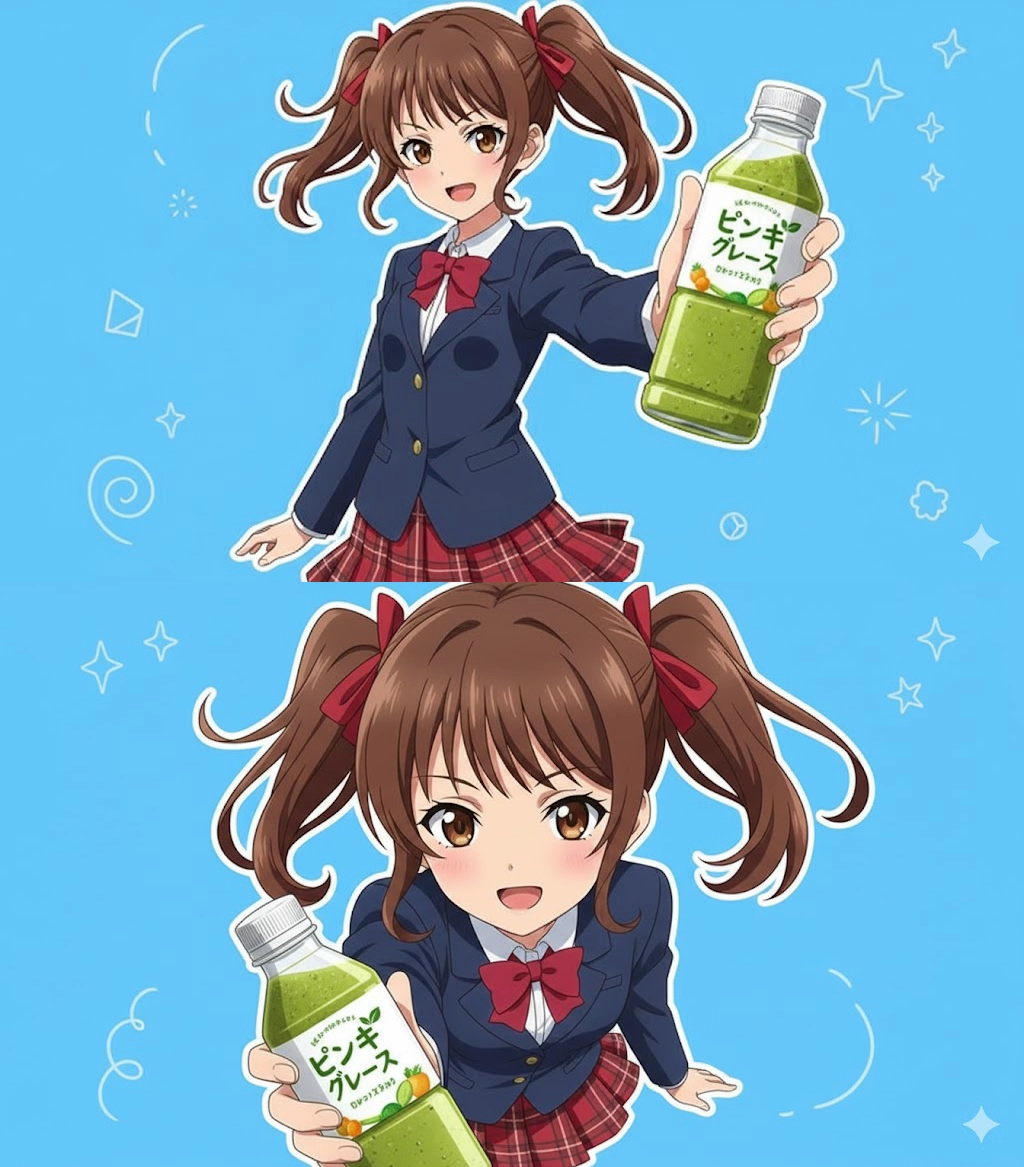 Anime ad test example using generative AI