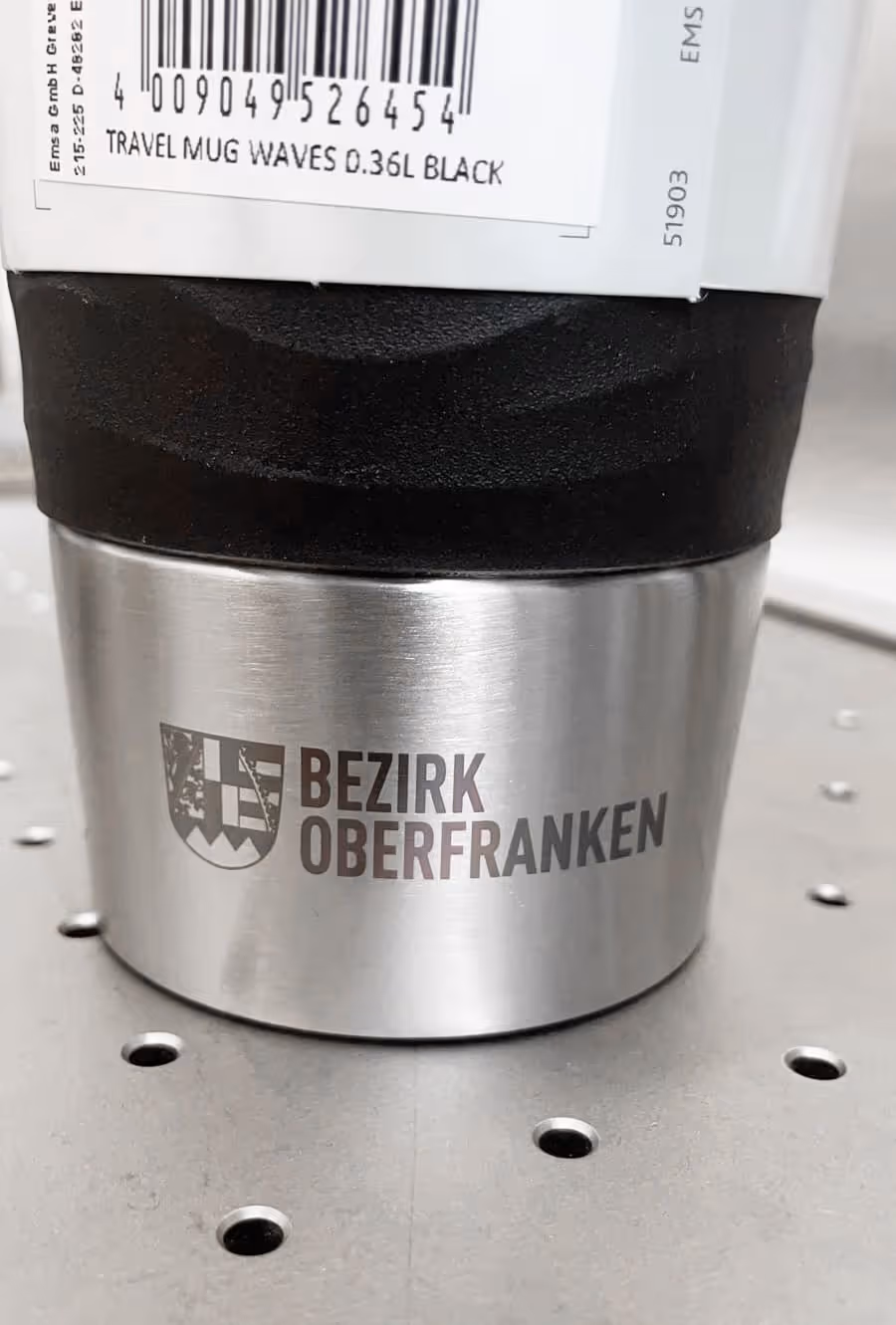 Emsa Travel Mug Firmenlogo graviert