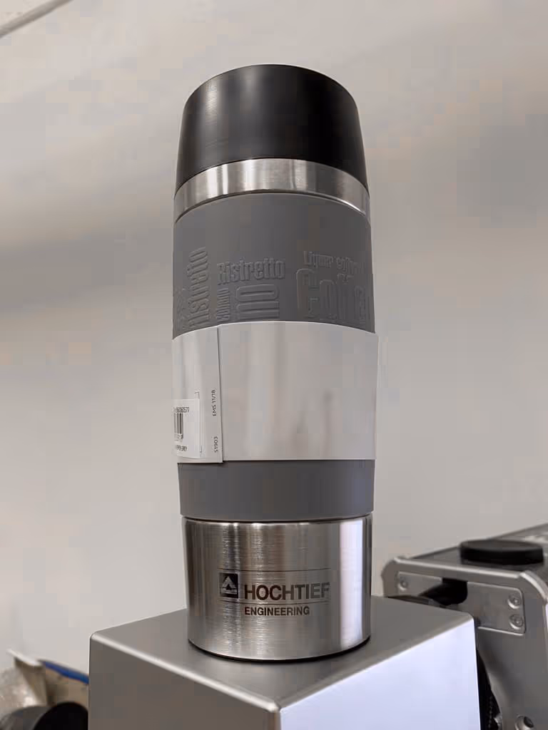 Thermobecher graviert Logo