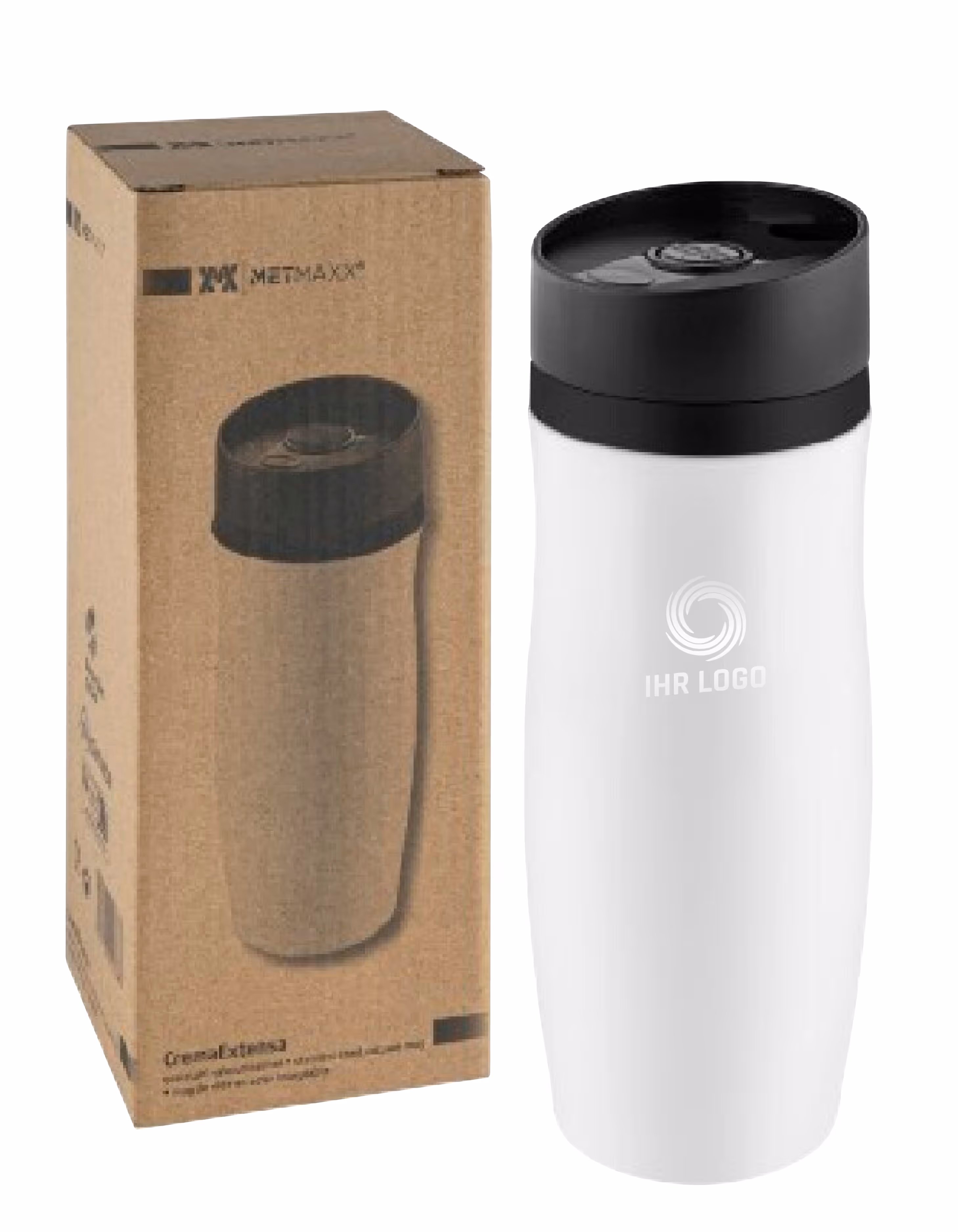 Preiswerter Thermobecher graviert mit Logo