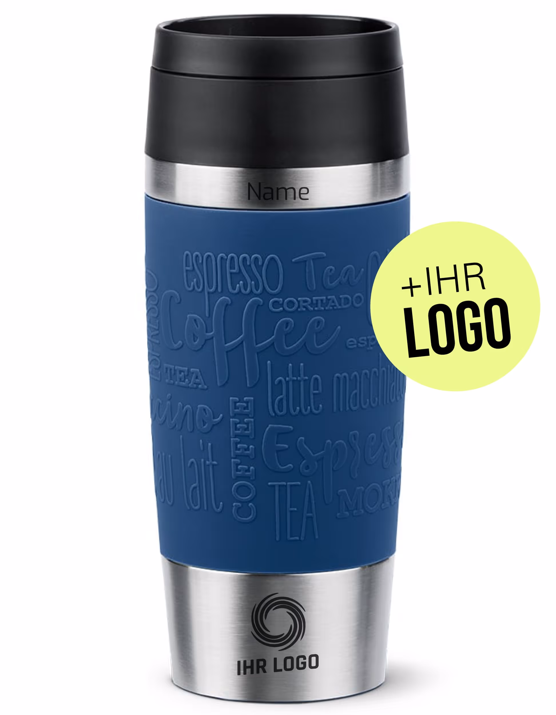 Emsa Travel Mug, Classic Edelstahl mit Werbeanbringung Logo