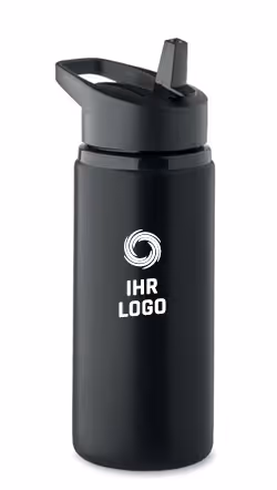 Günstige Flasche als Werbeartikel graviert mit Logo oder Text. Spülmaschinengeeignet und dicht.