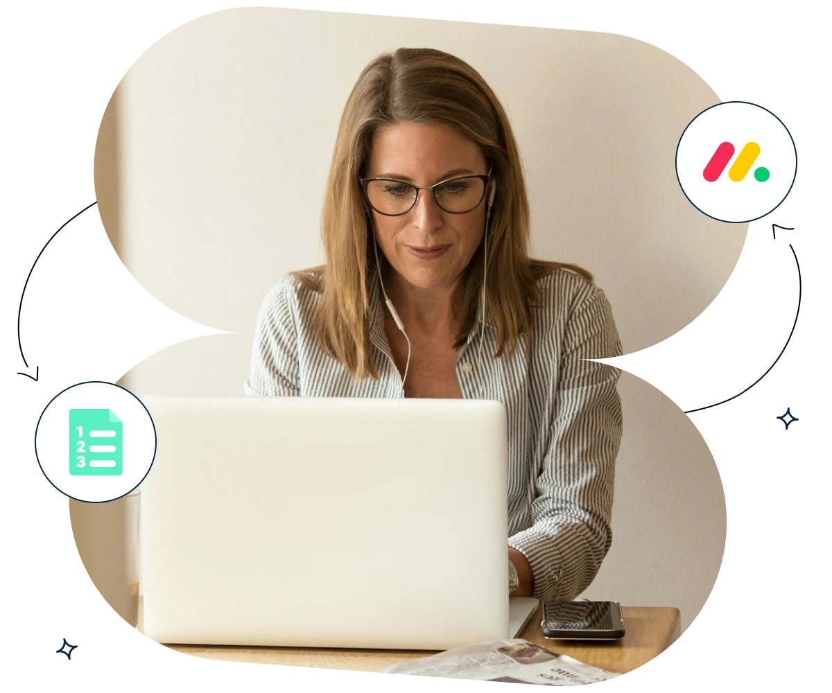 Numbered Headings for Monday Workdocs product page hero image