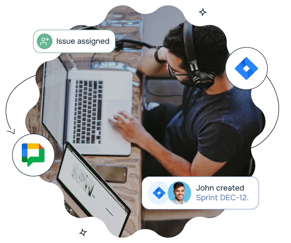 Google Chat for Jira product page hero image