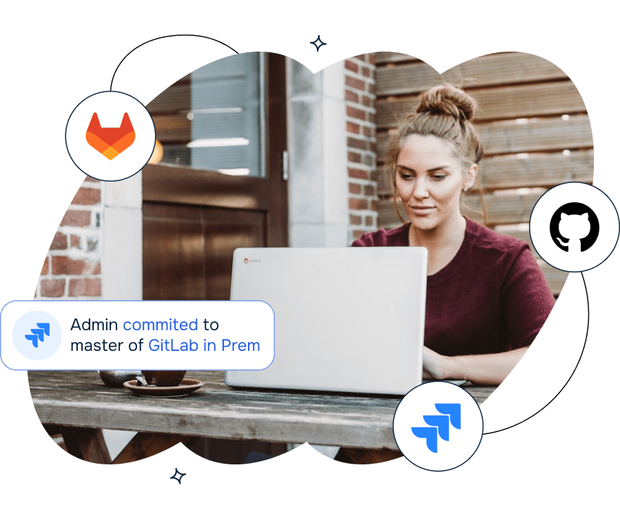 Jigit - Jira GitHub, GitLab, Azure DevOps Integration product page hero image