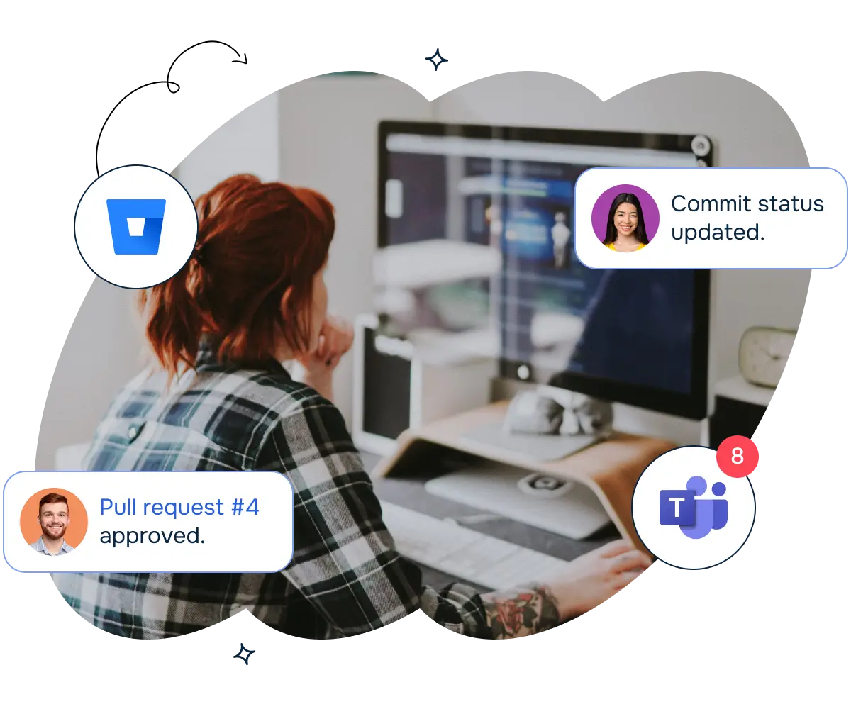 Advanced Microsoft Teams Bitbucket Connector product page hero image