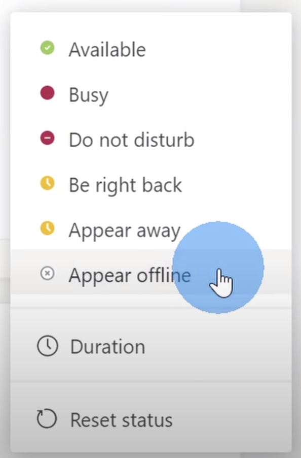You can now Appear offline and set the status for some duration.