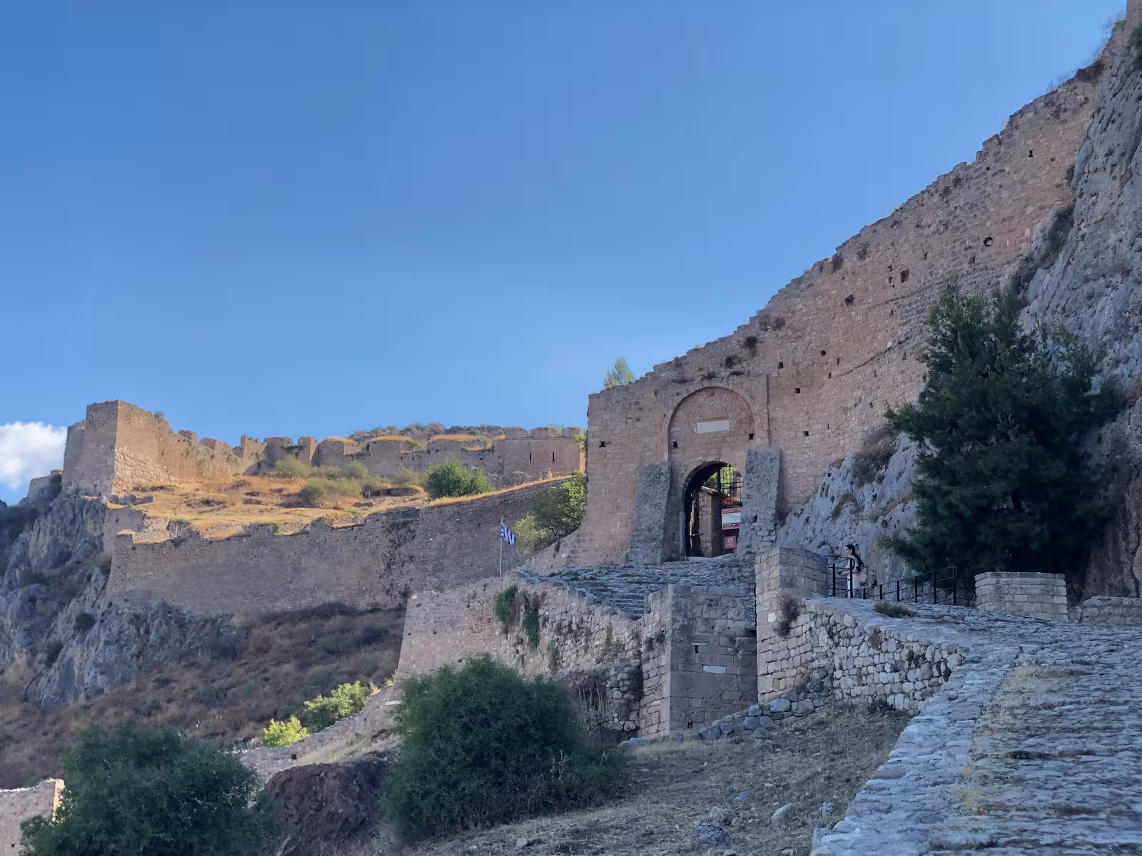 Ancient wall to fortress in Greece