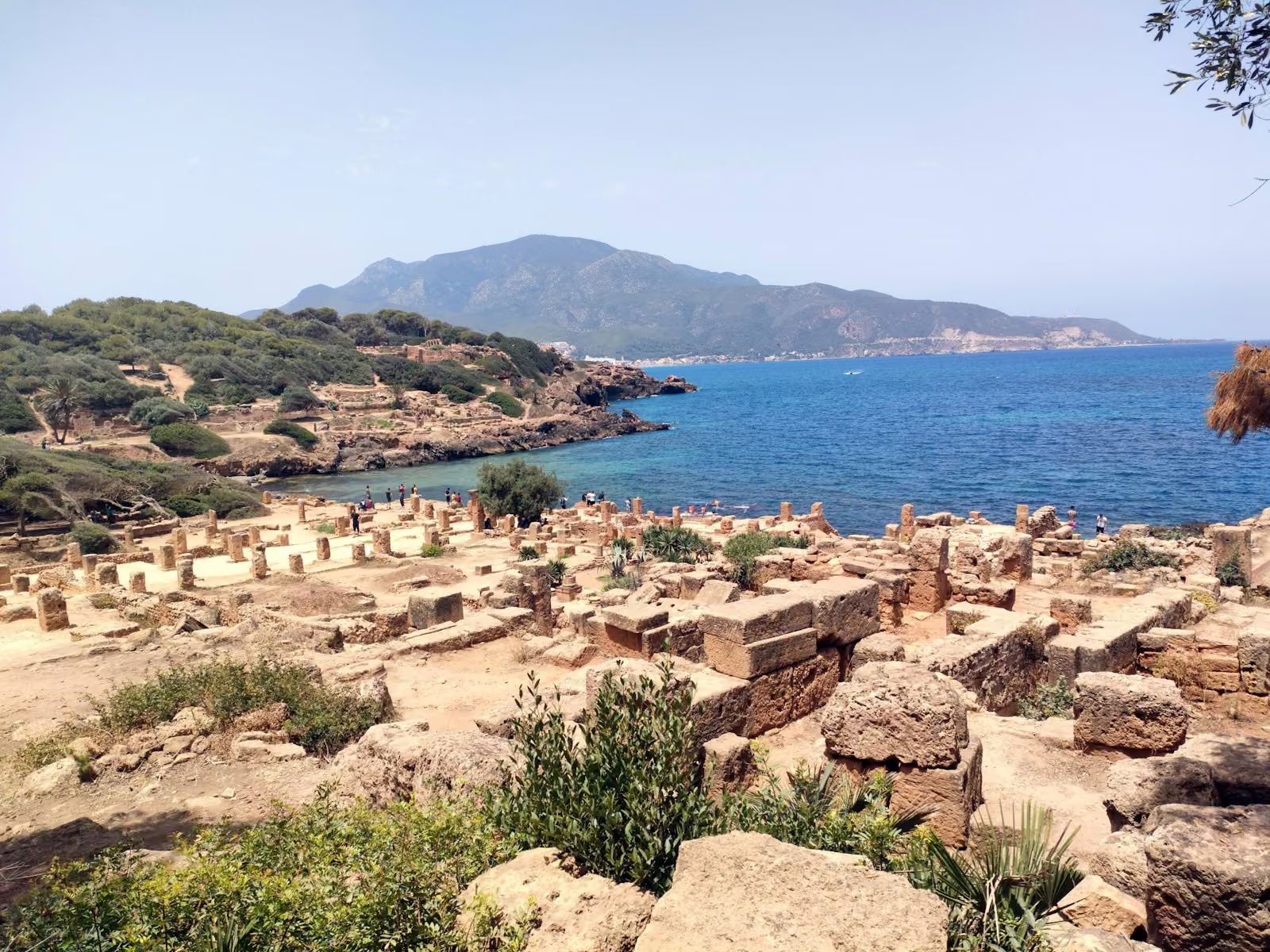Ancient ruins overlooking the Mediterranean Sea at Tipasa, Algeria
