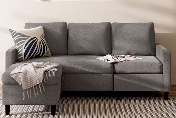 Convertible Sectional Sofa with Reversible Chaise