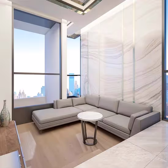 L-Shaped Sofa in Living Room