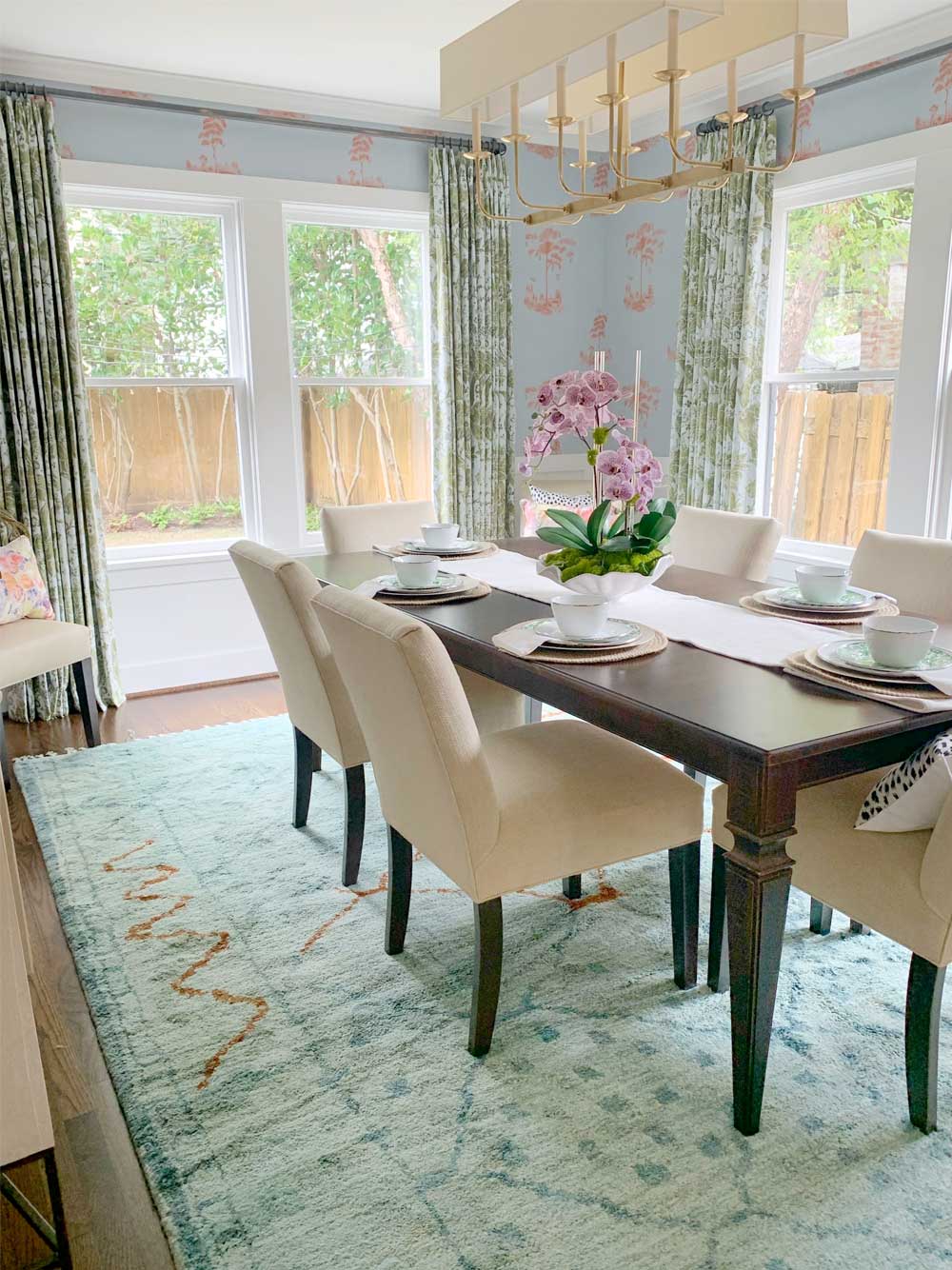 Dining Room Curtains with Pattern