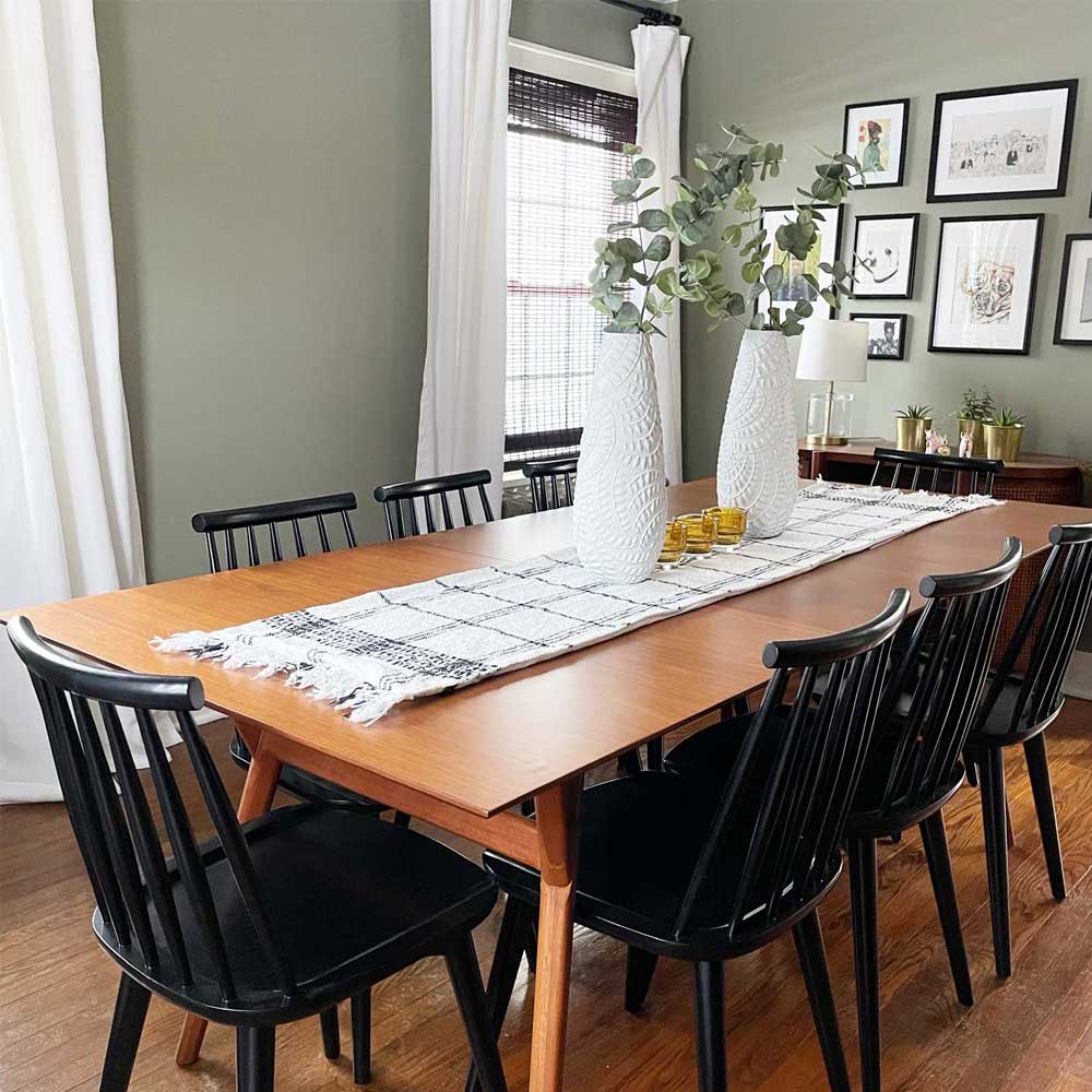 Neutral Dining Room Curtains