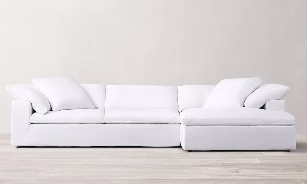 Restoration hardware white cloud couch