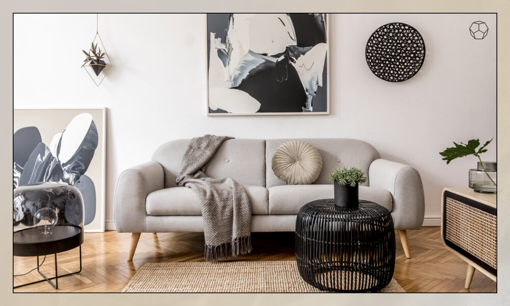 Gray sofa contrasts