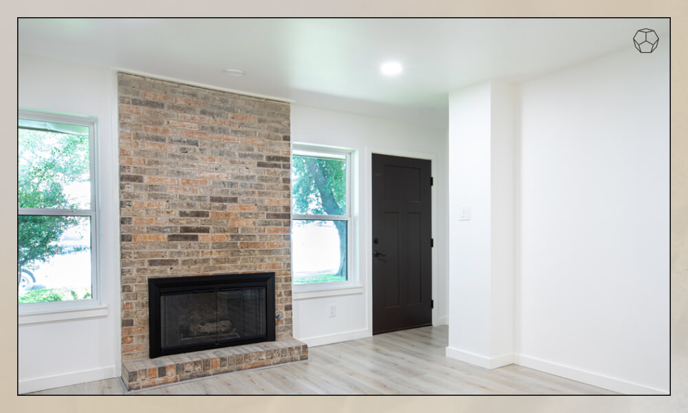 Fireplace accent wall