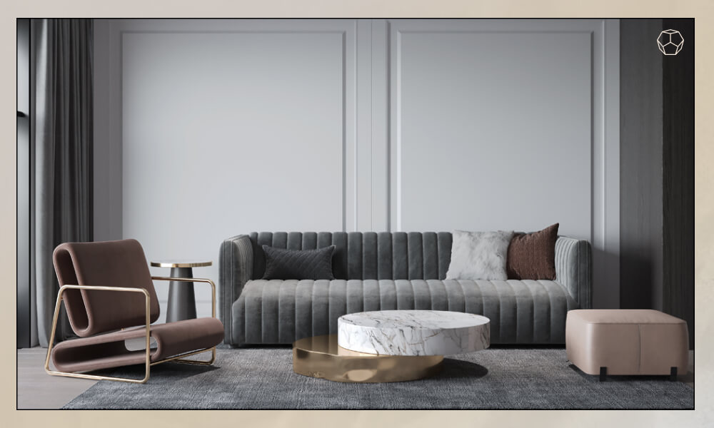 Gray sofa taupe