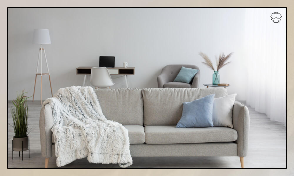Gray Sofa Blue Green 