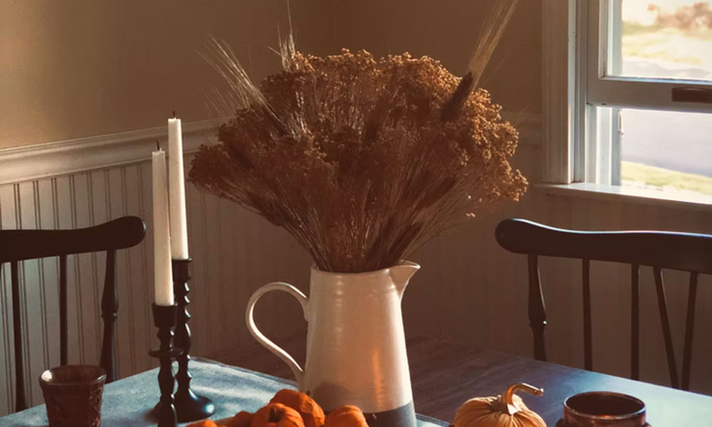 Fall flower display