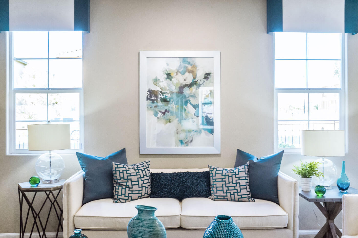 Blue and Cream color