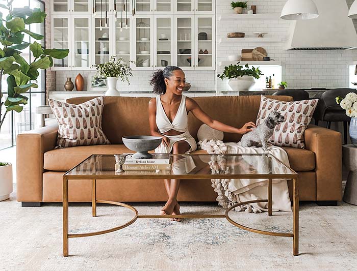 Sofa Barton in brown color