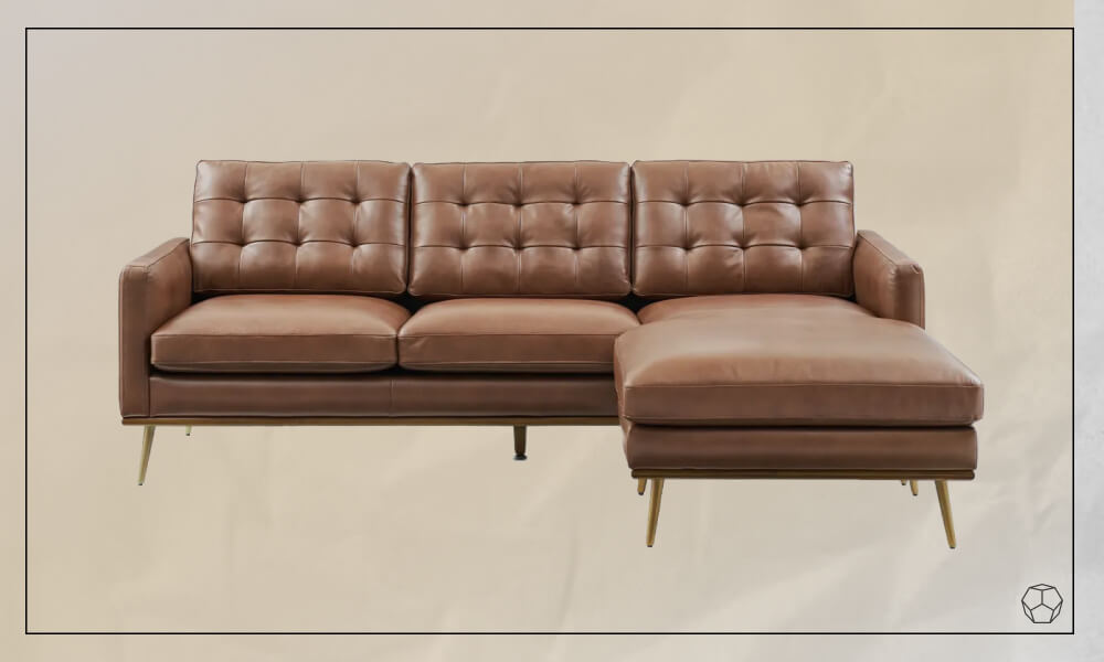 Isaac Leather Reversible Sectional Sofa
