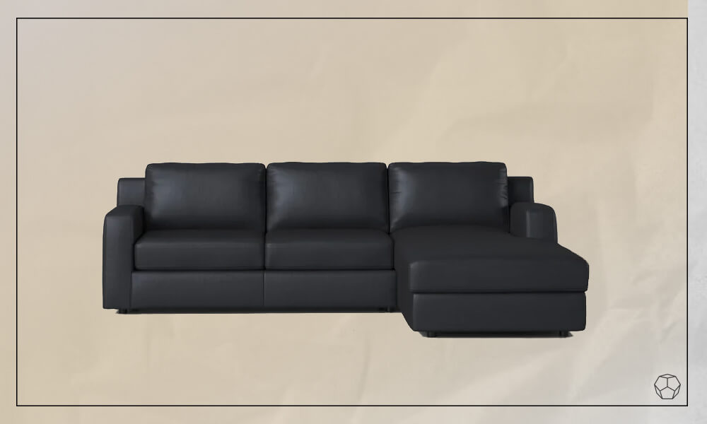 Denali 2 - Piece Leather Chaise Sectional