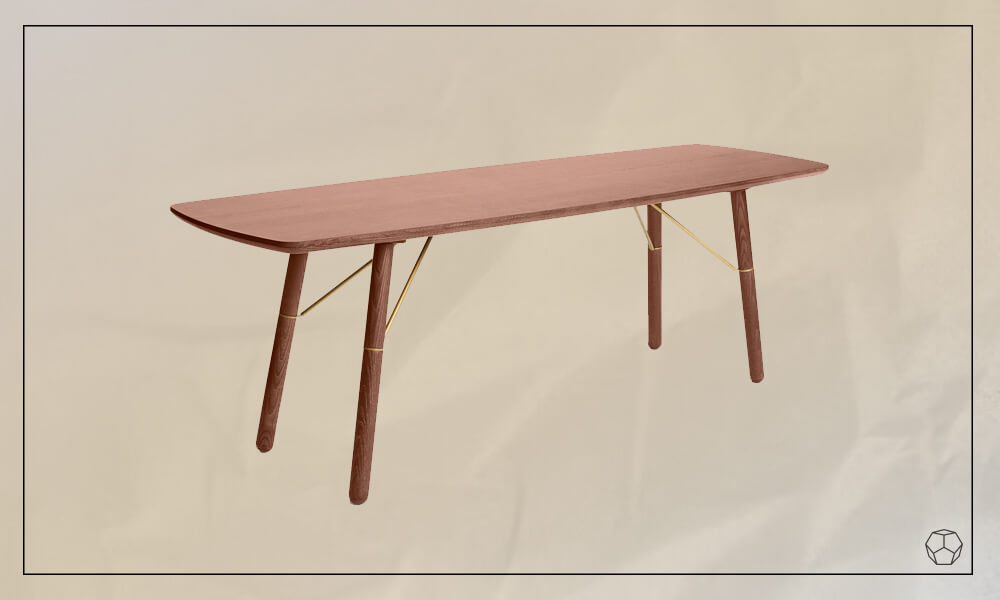 Wooden minimalist bench