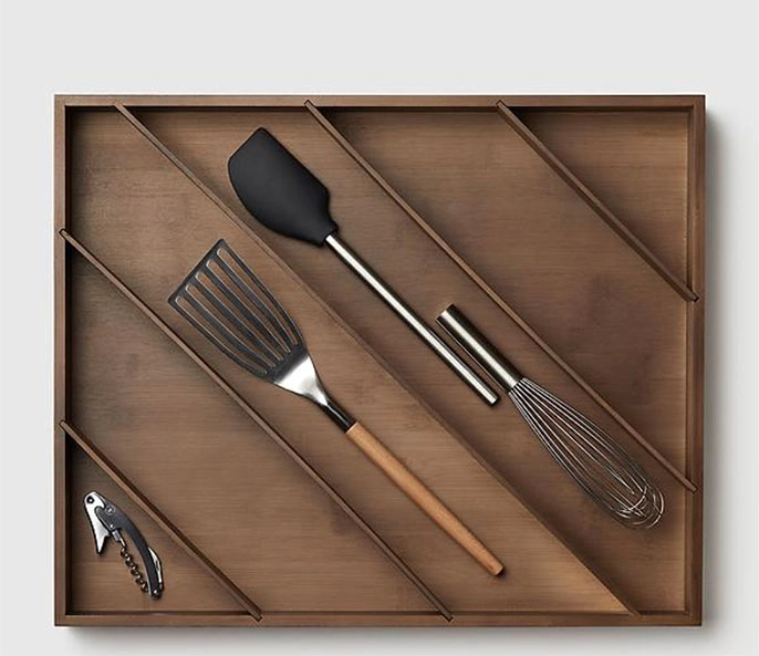 Brown Diagonal In-Drawer Organizer